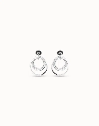Unode50 Irregular Hoop Earrings In Silver