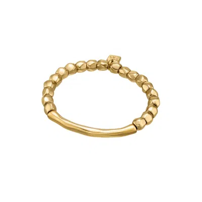 Unode50 Journey Beaded Stretch Bracelet In Gold