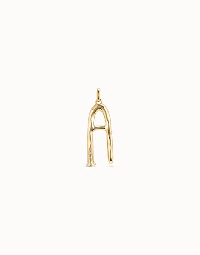 Unode50 Large A Initial Charm In Gold