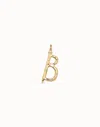 Unode50 Large B Initial Charm In Gold