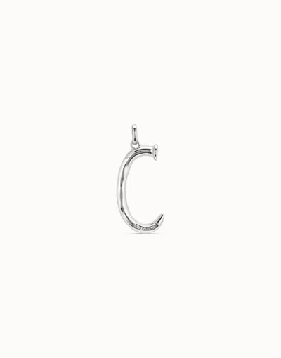 Unode50 Large C Initial Charm In Silver