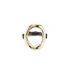 Unode50 Large Central Oval Buckle Clasp Bracelet In Gold