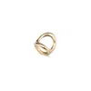 Unode50 18k Gold-plated Ring With Large Central Oval In Metallic