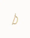 Unode50 Large D Initial Charm In Silver