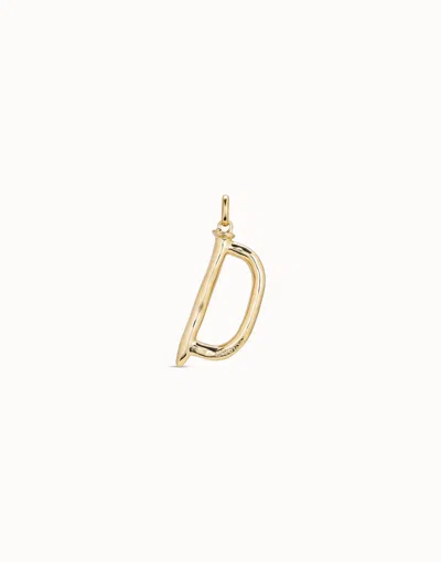 Unode50 Large D Initial Charm In Silver