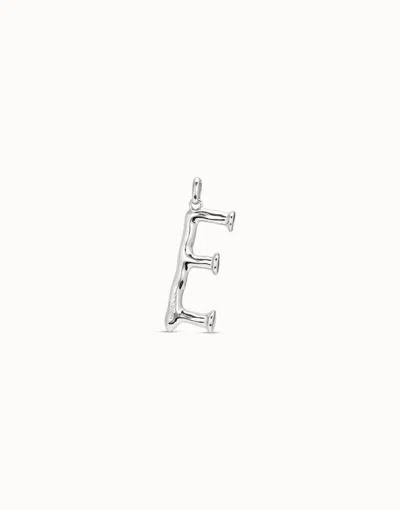 Unode50 Large E Initial Charm In Silver