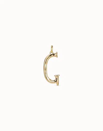 Unode50 Large G Initial Charm In Gold