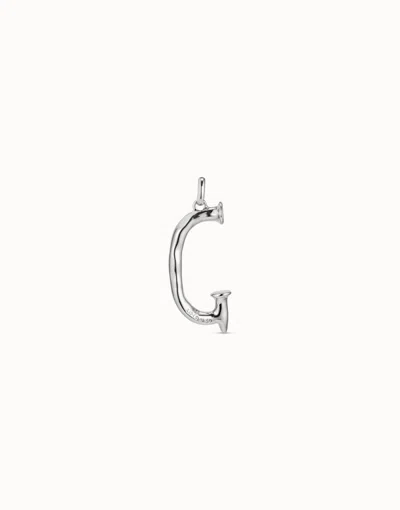 Unode50 Large G Initial Charm In Silver