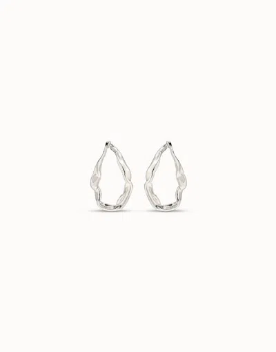 Unode50 Large Hoop Earrings In Silver