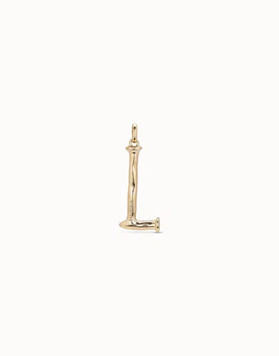 Unode50 Large L Initial Charm In Gold