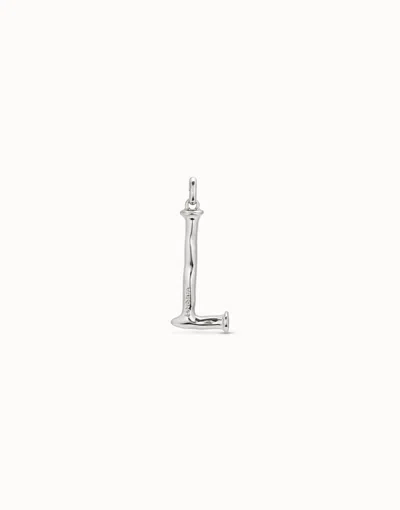 Unode50 Large L Initial Charm In Silver