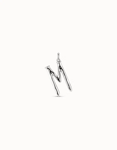 Unode50 Large M Initial Charm In Silver