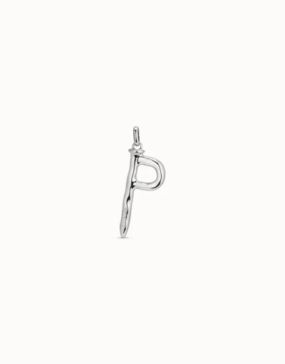 Unode50 Large P Initial Charm In Silver