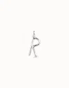 Unode50 Large R Initial Charm In Silver