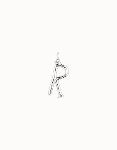 Unode50 Large R Initial Charm In Silver