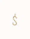 Unode50 Large S Initial Charm In Gold