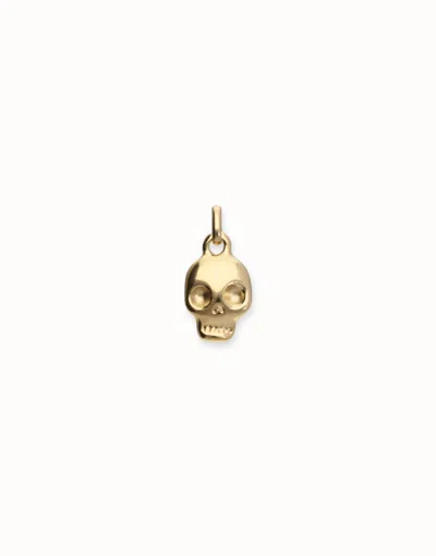 Unode50 Large Skull Charm In Gold