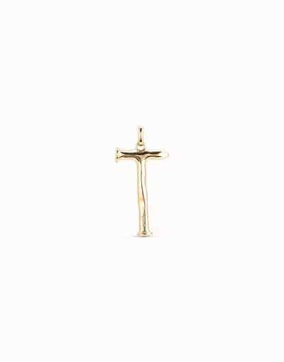 Unode50 Large T Initial Charm In Gold