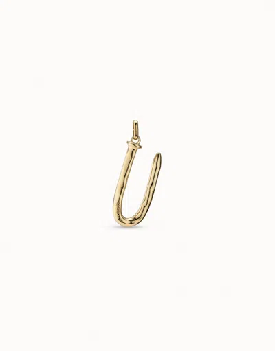 Unode50 Large U Initial Charm In Gold