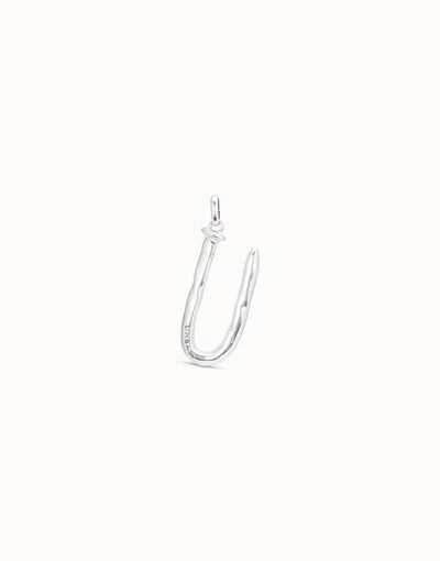 Unode50 Large U Initial Charm In Silver