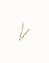 Unode50 Large V Initial Charm In Gold