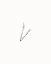 Unode50 Large V Initial Charm In Silver