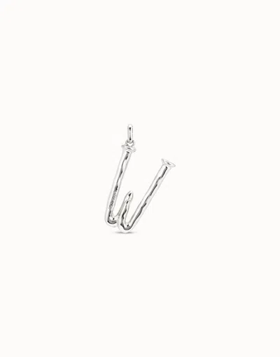 Unode50 Large W Initial Charm In Silver