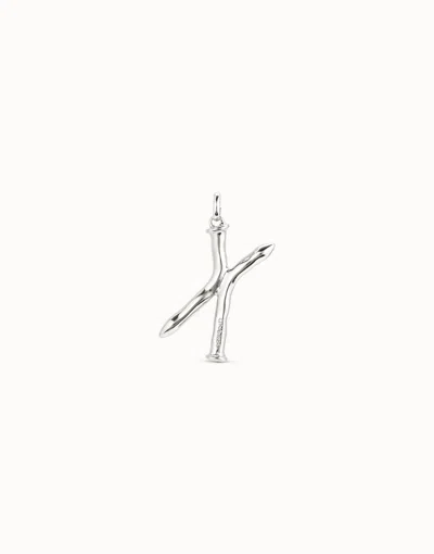 Unode50 Large X Initial Charm In Silver