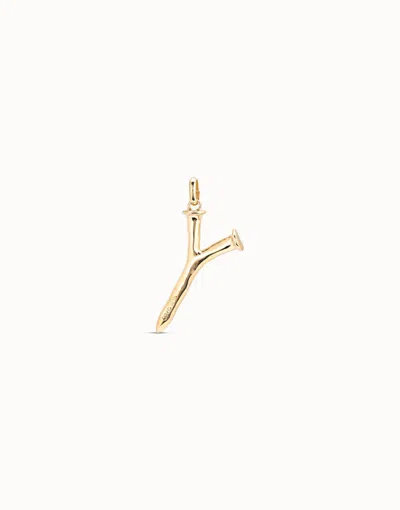 Unode50 Large Y Initial Charm In Gold