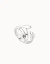 Unode50 Leaf‑shape Ring In Metallic