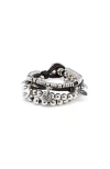 Unode50 Leather And Sterling Silver-plated Bracelet In Silver