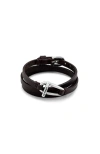 Unode50 Leather Link Bracelet In Black