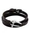 Unode50 Leather Link Bracelet In Black