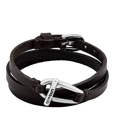 UNODE50 UNODE50 LEATHER LINK BRACELET