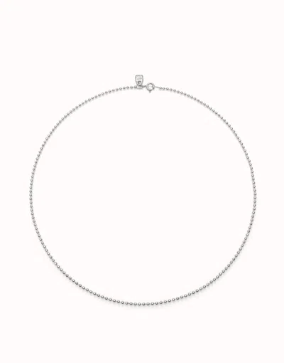 Unode50 Link Chain Charm Necklace In Silver
