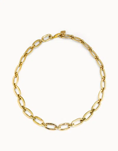 Unode50 Link Chain Necklace In Brown