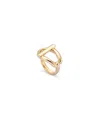 Unode50 Link Design Metal Alloy Ring In Gold