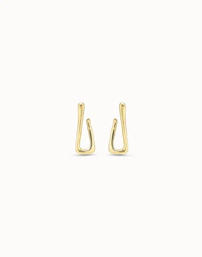 Unode50 Link Shaped Hoop Earrings In Gold