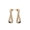 Unode50 Link Shaped Metal Alloy Earrings In Gold