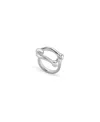 Unode50 Link Shaped Metal Alloy Ring In Silver