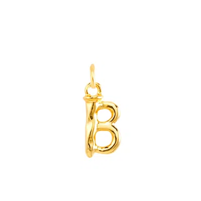 Unode50 Little Alphabetical Metal Alloy Pendant Charms In Gold B