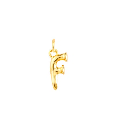 Unode50 Little Alphabetical Metal Alloy Pendant Charms In Gold F