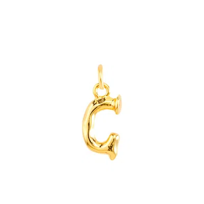 Unode50 Little Alphabetical Metal Alloy Pendant Charms In Gold G