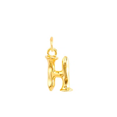 Unode50 Little Alphabetical Metal Alloy Pendant Charms In Gold H