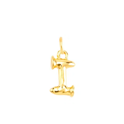 Unode50 Little Alphabetical Metal Alloy Pendant Charms In Gold I