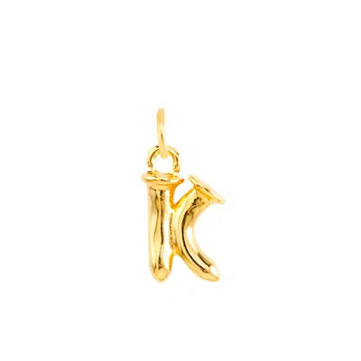 Unode50 Little Alphabetical Metal Alloy Pendant Charms In Gold K