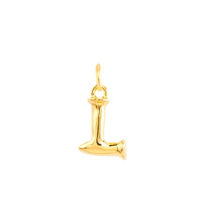 Unode50 Little Alphabetical Metal Alloy Pendant Charms In Gold L