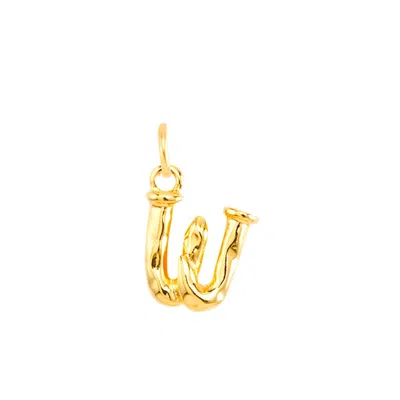Unode50 Little Alphabetical Metal Alloy Pendant Charms In Gold W
