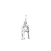 Unode50 Little Alphabetical Metal Alloy Pendant Charms In Silver A