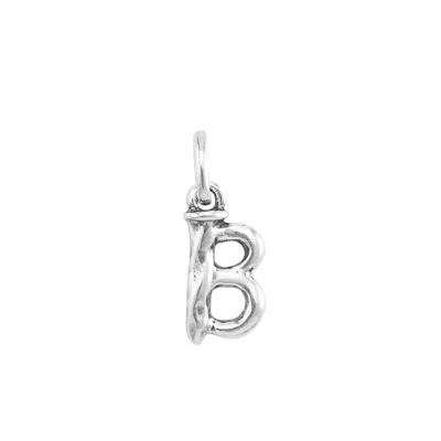 Unode50 Little Alphabetical Metal Alloy Pendant Charms In Silver B